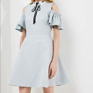Ted Baker Light Blue Cold Shoulder Dress
